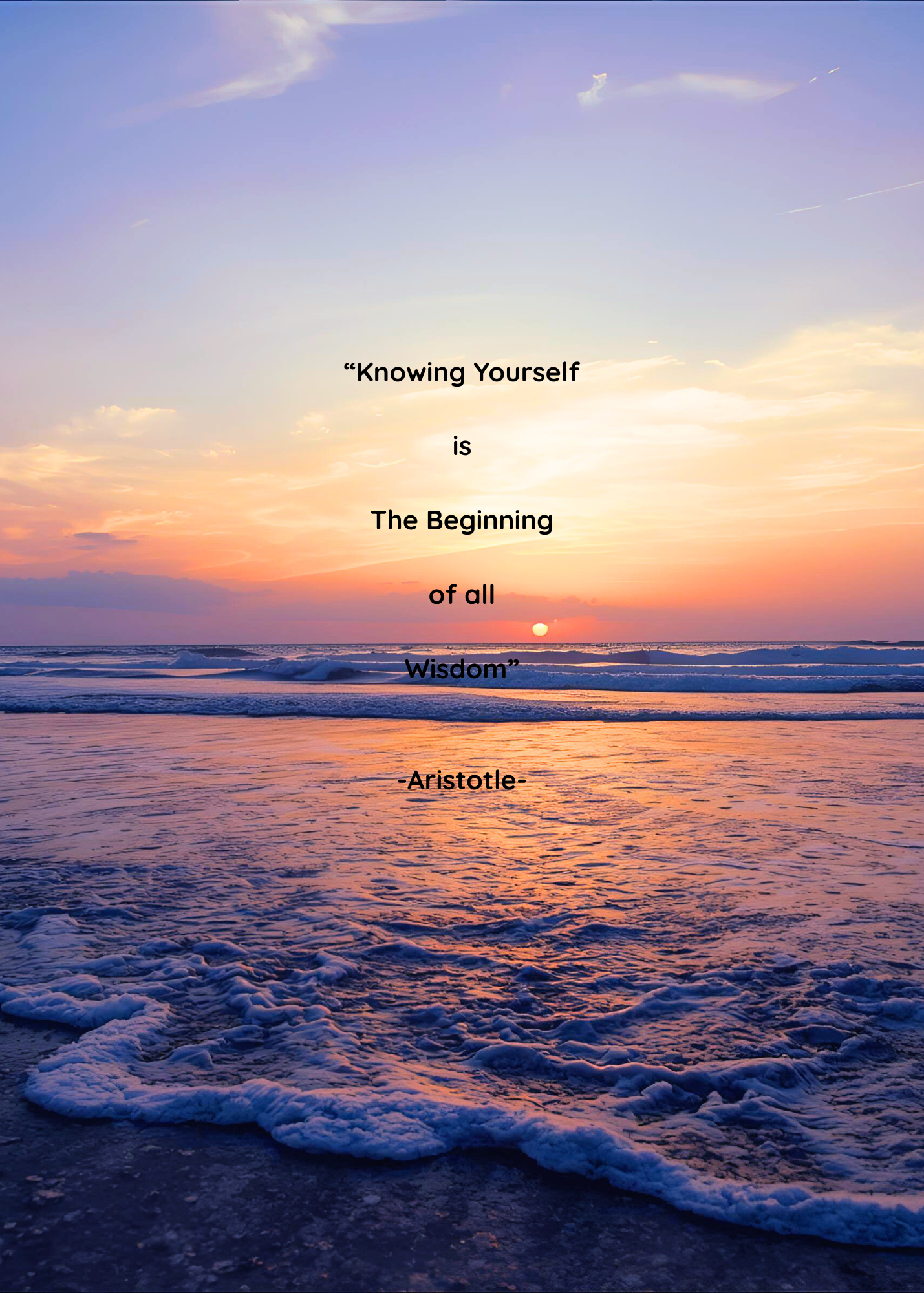 "Knowing Yourself is the Beginning Of All Wisdom" Poster