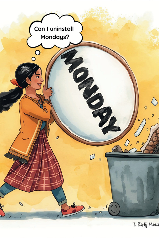 "Uninstall Monday" Comic Poster