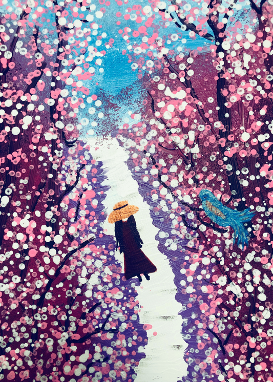 "A Lady & The Blue Bird" Poster